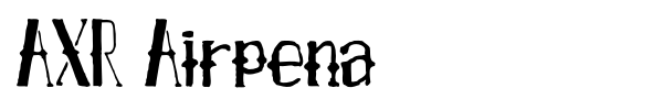 AXR Airpena font preview